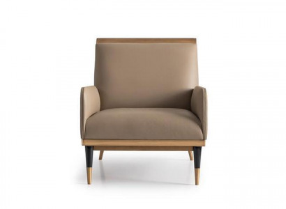 Single-Seater Armchair Luxury Club Chair Beige Faux Leather Living Room